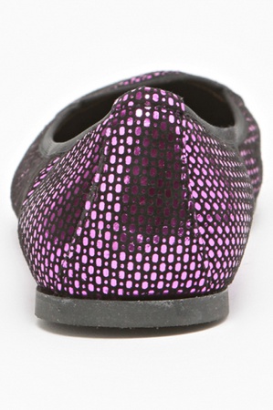 Сиреневые блестящие балетки fs446