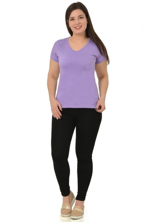 Футболка женская однотонная