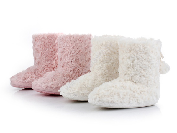 Cапожки с помпонами G-144