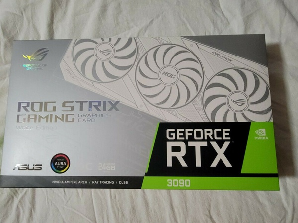 ASUS ROG STRIX GeForce RTX 3090 WHITE OC Edition Oyun GPU Grafik Kartı NVIDIA