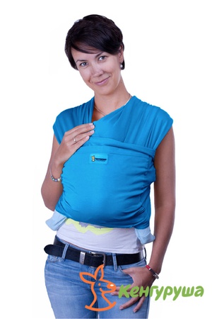 Слинг-шарф трикотажный Кенгуруша Style, бирюза