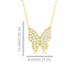 Even & Pétra 14 Ayar Altın Taşlı Kelebek Kolye