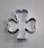 Выемка "Клевер" 5х5 h=1,5 см. металлическая