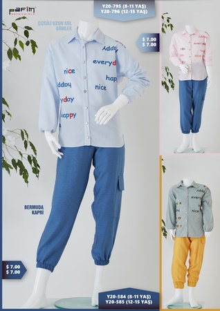 Рубашка с длинными рукавами в полоску /  Капри