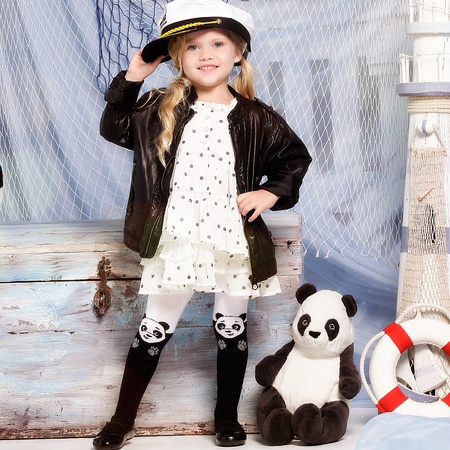 Колготки с вязанным рисунком для девочек