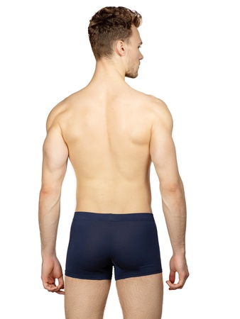 Боксеры темно-синие, закрытая резинка