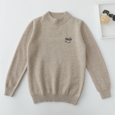 Детский кашемировый свитер Половина высоты с круглым воротником Одежда для девочек Осенний свитер для мальчиков пуловер детский однотонный шерстяной свитер детская одежда