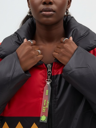 Пуховик женский оверсайз удлиненный