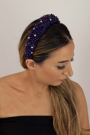 Бижутерия Кристалл Ручной Работы Блестящий Камень Толстый Бархат Корона Слива