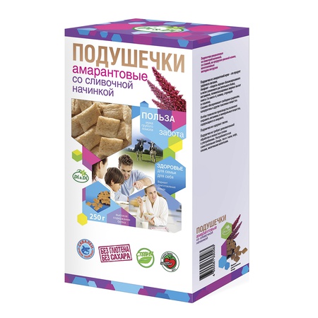 Подушечки "DI & DI" амарантовые со сливочной и  с шоколадной начинкой 250г