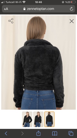 Черная плюшевая куртка