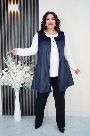 ЖИЛЕТ ИЗ ЭКОКОЖИ - АЖ004