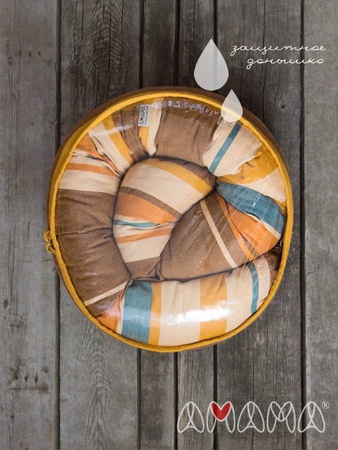 Подушка Путешественница, шоколадная гамма