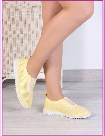 Слипоны кожаные женские летние