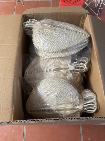 Bambu El Yelpazesi, Bambu Duvara Asılan Dekor, Dokuma Dekoratif Bambu