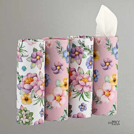 Family Facial Tissue Box Plastic  Mixed Pulp Recycled Pulp Car Refill Tissue OEM Box 13gsm 2ply 20X20cm 100sheets/box 48 boxes per carton