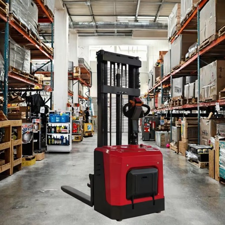 Elektro-Hochhubwagen 1-2 Tonnen Voll-elektrischer Stapler für Lagerlogistik