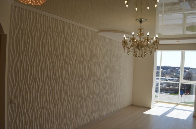 Гипсовая декоративная 3d панель «Волна»