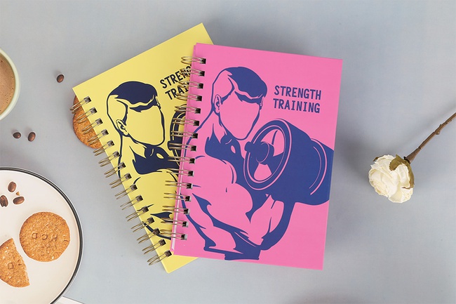 Daily Fitness Journal Spiral Workout Log Book for Training