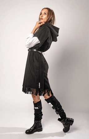 220-8007 Платье Черная пресса