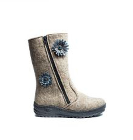 41964 Валенки школа св.войлок шерсть тэп серый