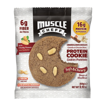 Muscle Cheff Tarçın & Beyaz Çikolatalı Protein Kurabiye (60 G)