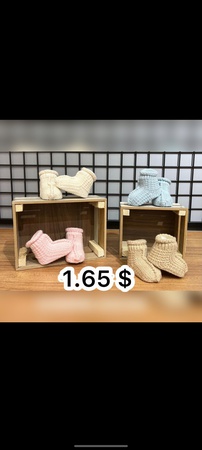 Детские вязаные комбинезоны и пинетки