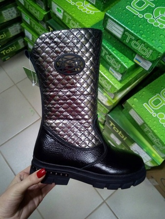 Кожаные зимние сапожки Tobi 32-36