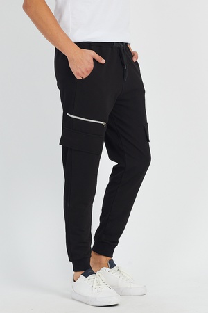 Fermuar ve kapak detaylı eşofman altı