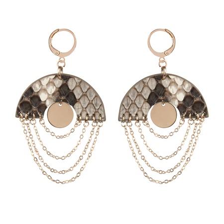 W-119SN  кожаные серьги