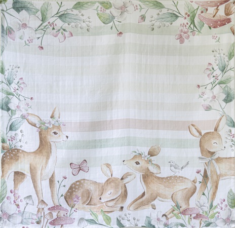 100% Organic Cotton Muslin Swaddle GOTS Certified