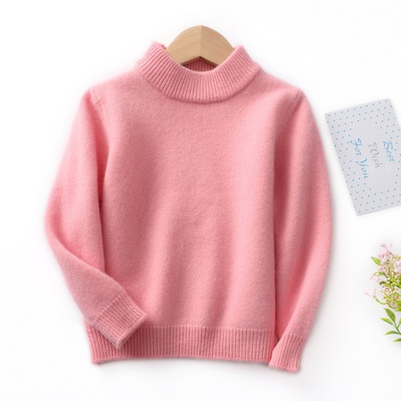 Full woolen sweater for boys and girls with thick round neck knitted underlining short style sweaters