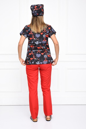 Узорчатый медицинский топ