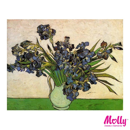 Paint by number Van Gogh. Irises in a vase
