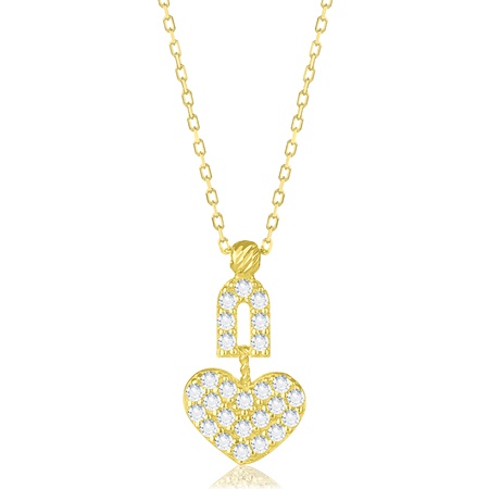 Колье в форме сердца Even & Pétra с камнем из 14-каратного золота