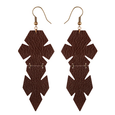 W-107  кожаные серьги