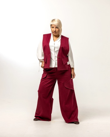 Kadın kot pantolonlu takım