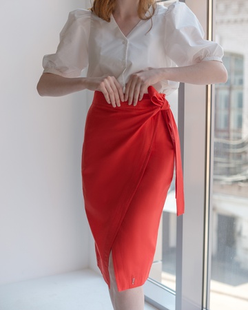 Юбка льняная с запахом