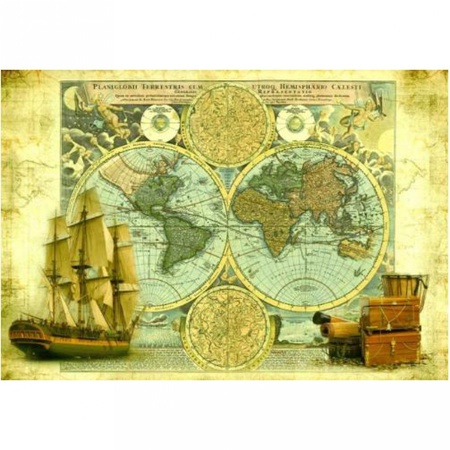 Reisekarte / 4 Blatt