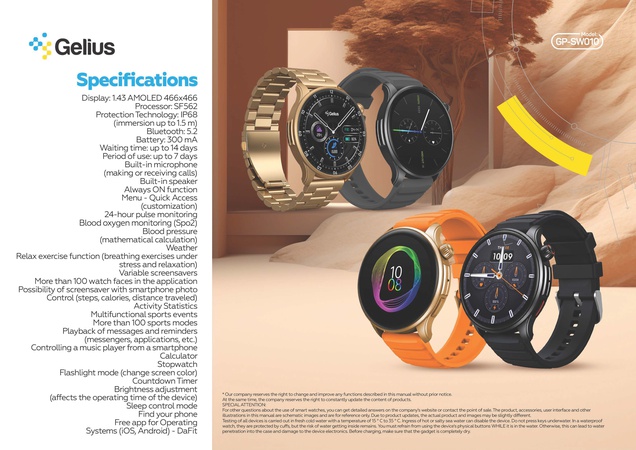 Akıllı Saat Gelius Pro GP-SW010 (Amazwatch GT3)