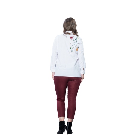 Хлопковая рубашка большого размера