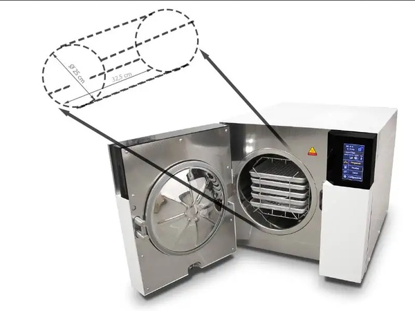 Автоклав класса стерилизации B 18л, сенсорный ЖК-экран, USB, принтер