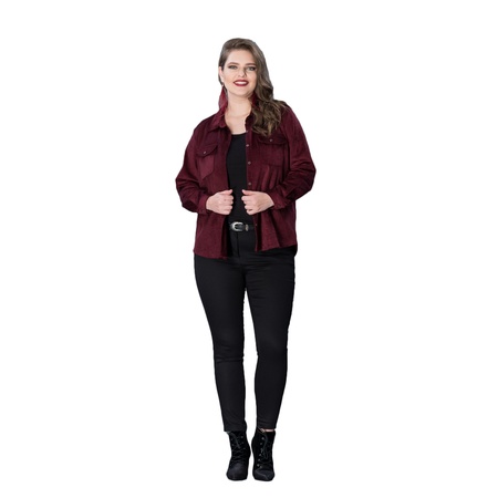 Бархатная рубашка большого размера