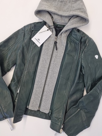 Kadın yeşil deri ceket Alpenblitz