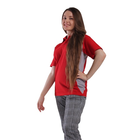 Футболка-поло комбинированная