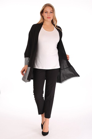 КАРДИГАН С ПИЙКАМИ С РУКАВОМ И ЮБКОЙ