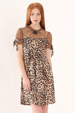 113-1916 elbise asil leopar
