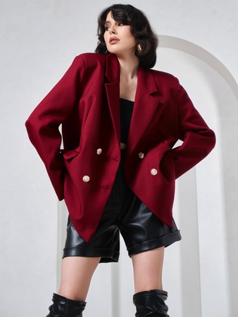 Пиджак oversize классический удлиненный