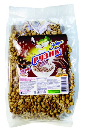 RUZIK çikolata aromalı şişirilmiş buğday, 250 g