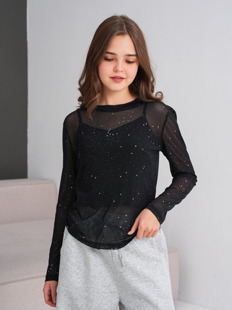 лонгслив блестящий